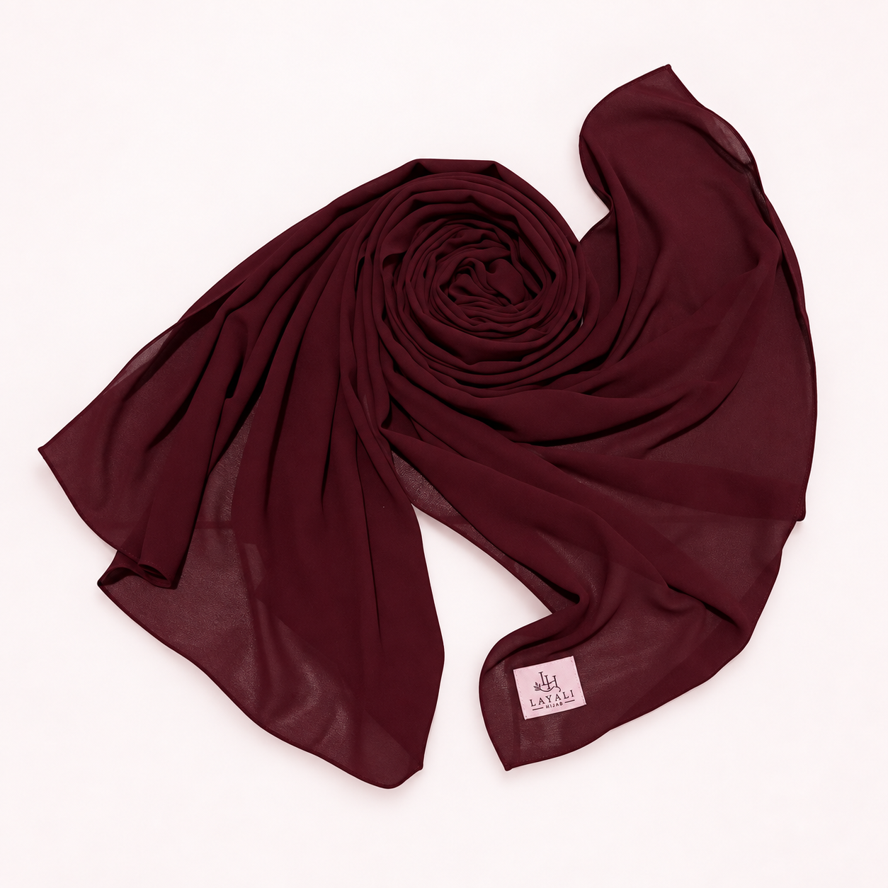 Burgundy Chiffon